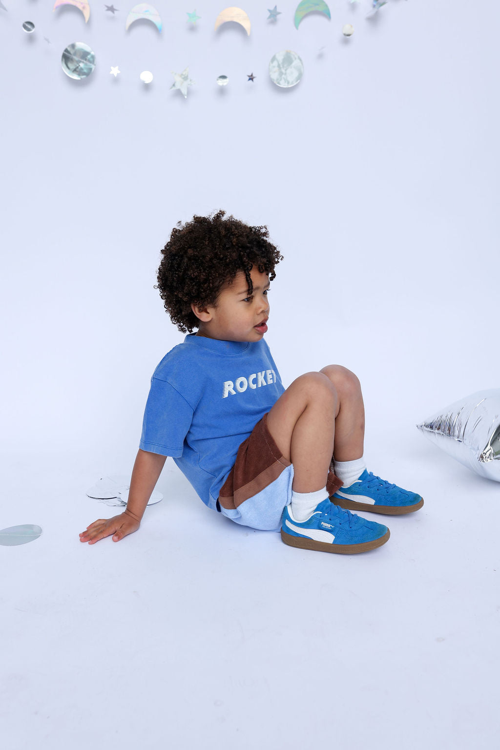 Lunar Shorts - Blue + Chocolate