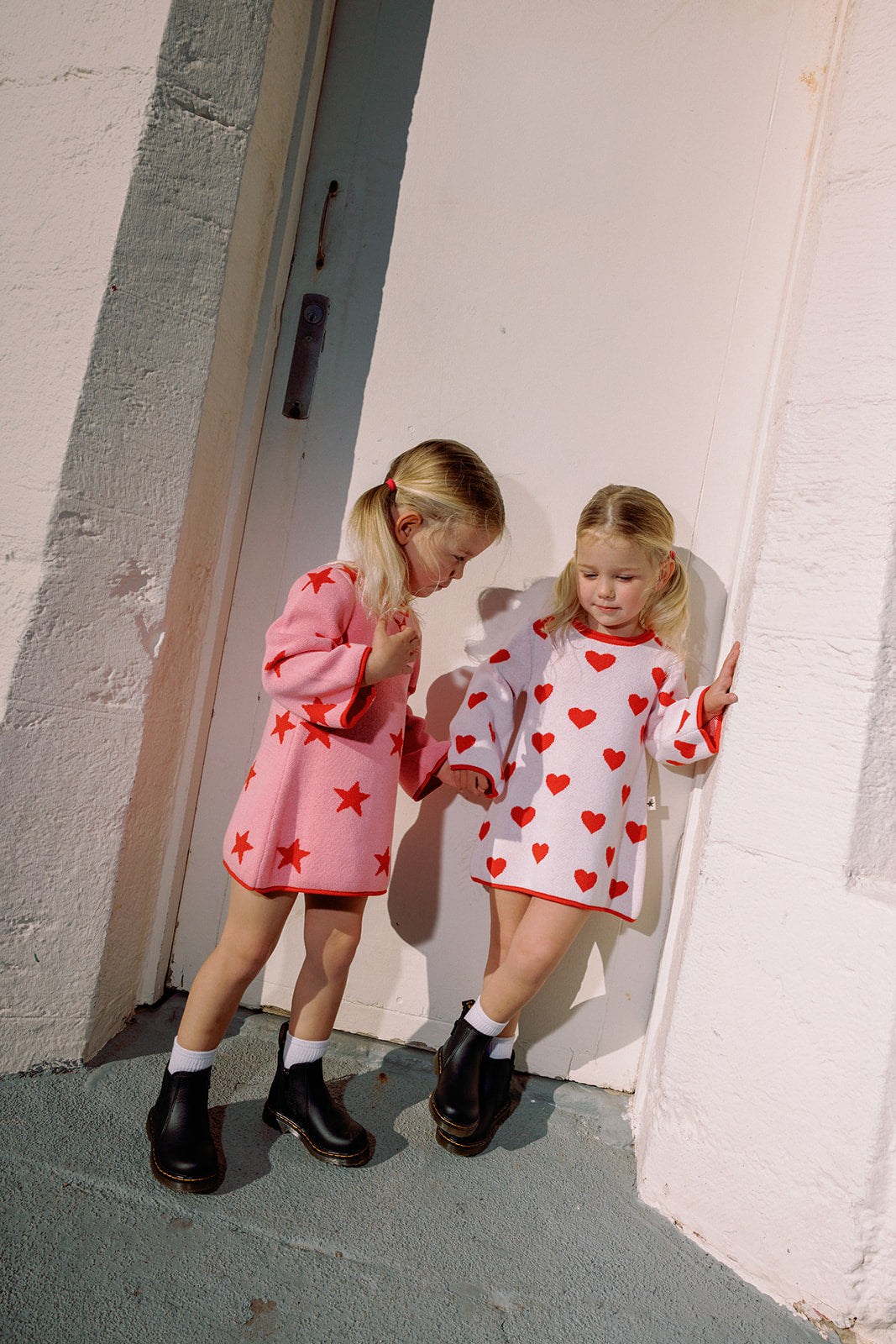 Lucky Stars Dress - Pink + Red