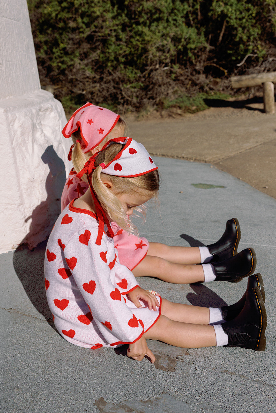 Lucky Stars Bandana - Pink + Red