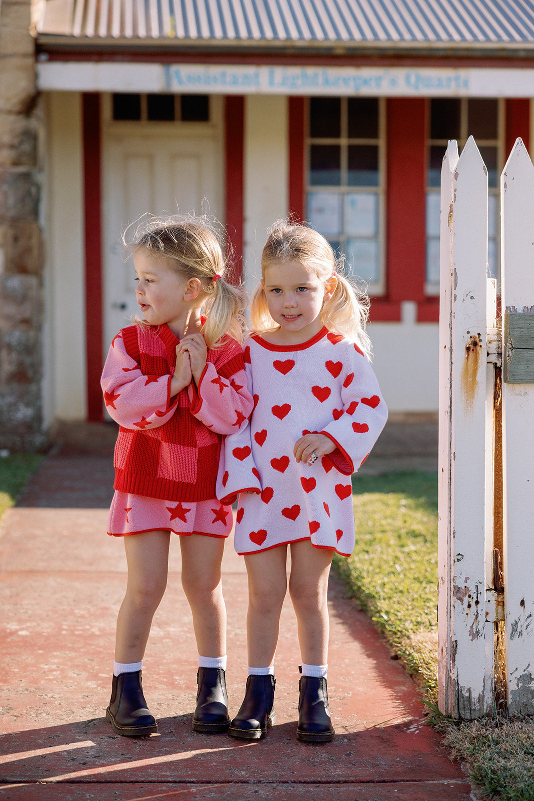 Nonno Vest - Pink + Red