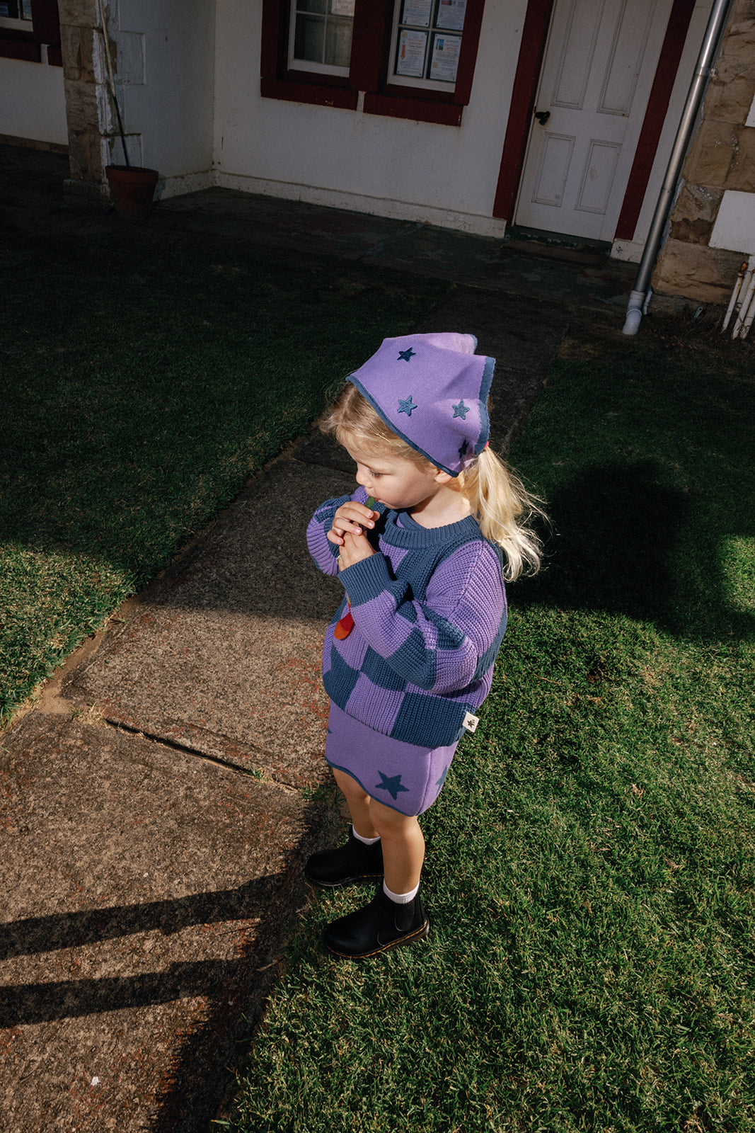 Lucky Stars Bandana - Violet + Navy
