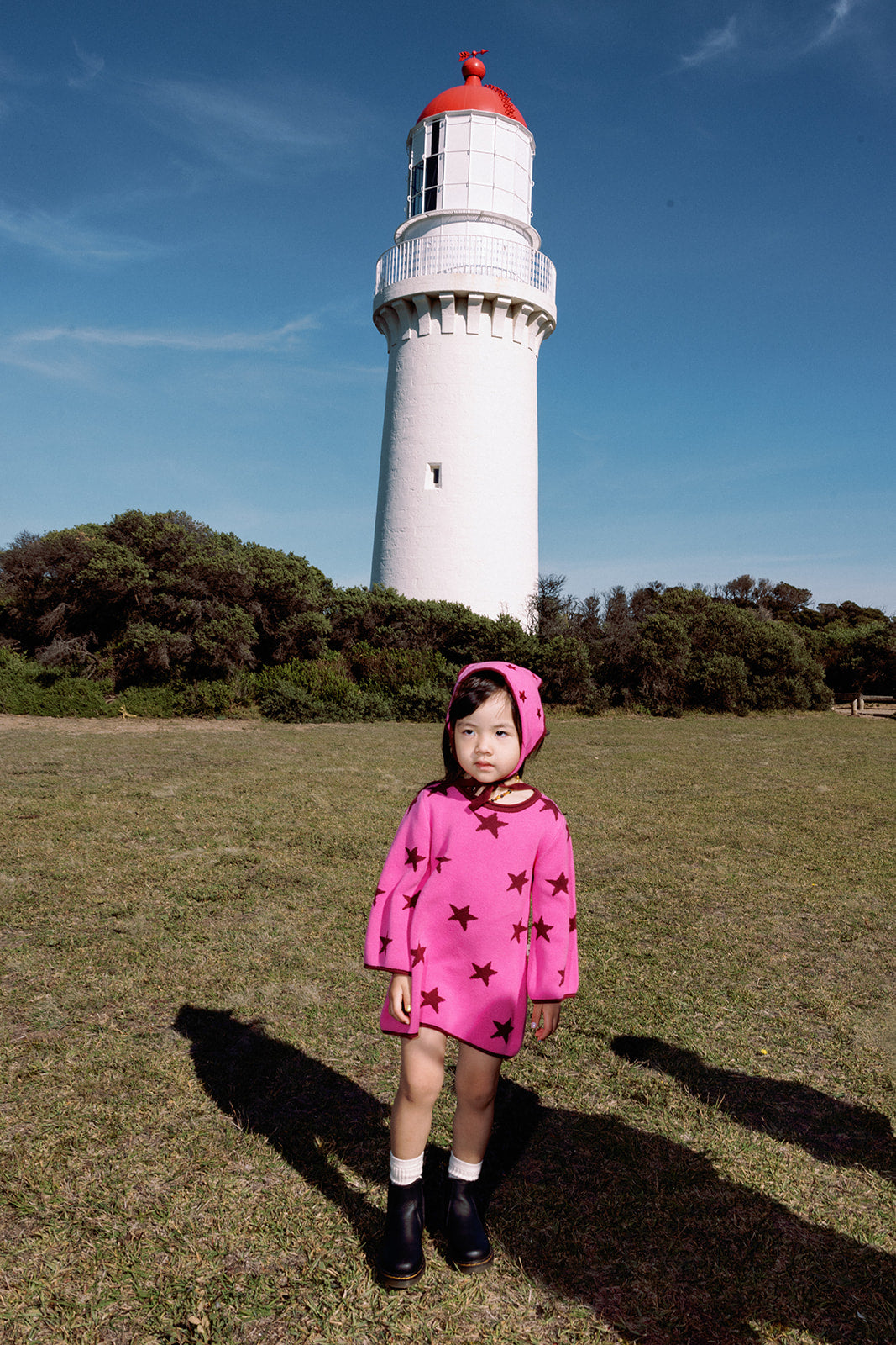 Lucky Stars Dress - Bright Pink