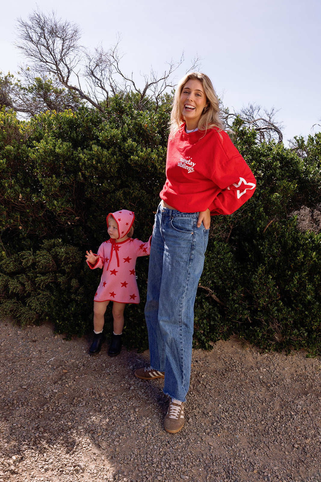 Adult Siblings Set - Red Sweater