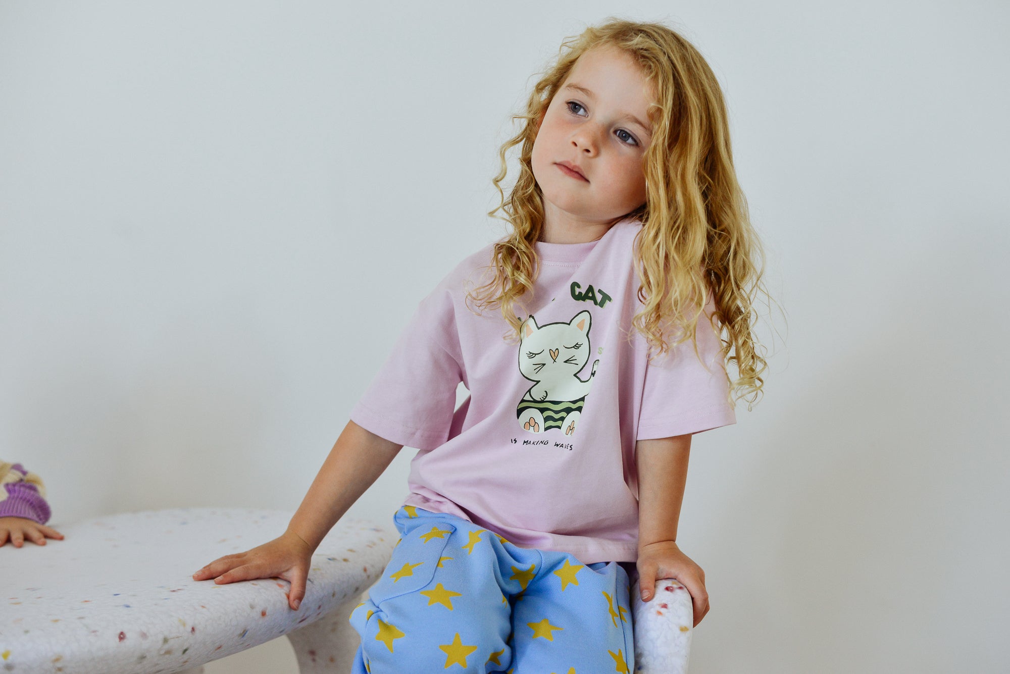 Holiday Pants - Blue + Mustard Stars