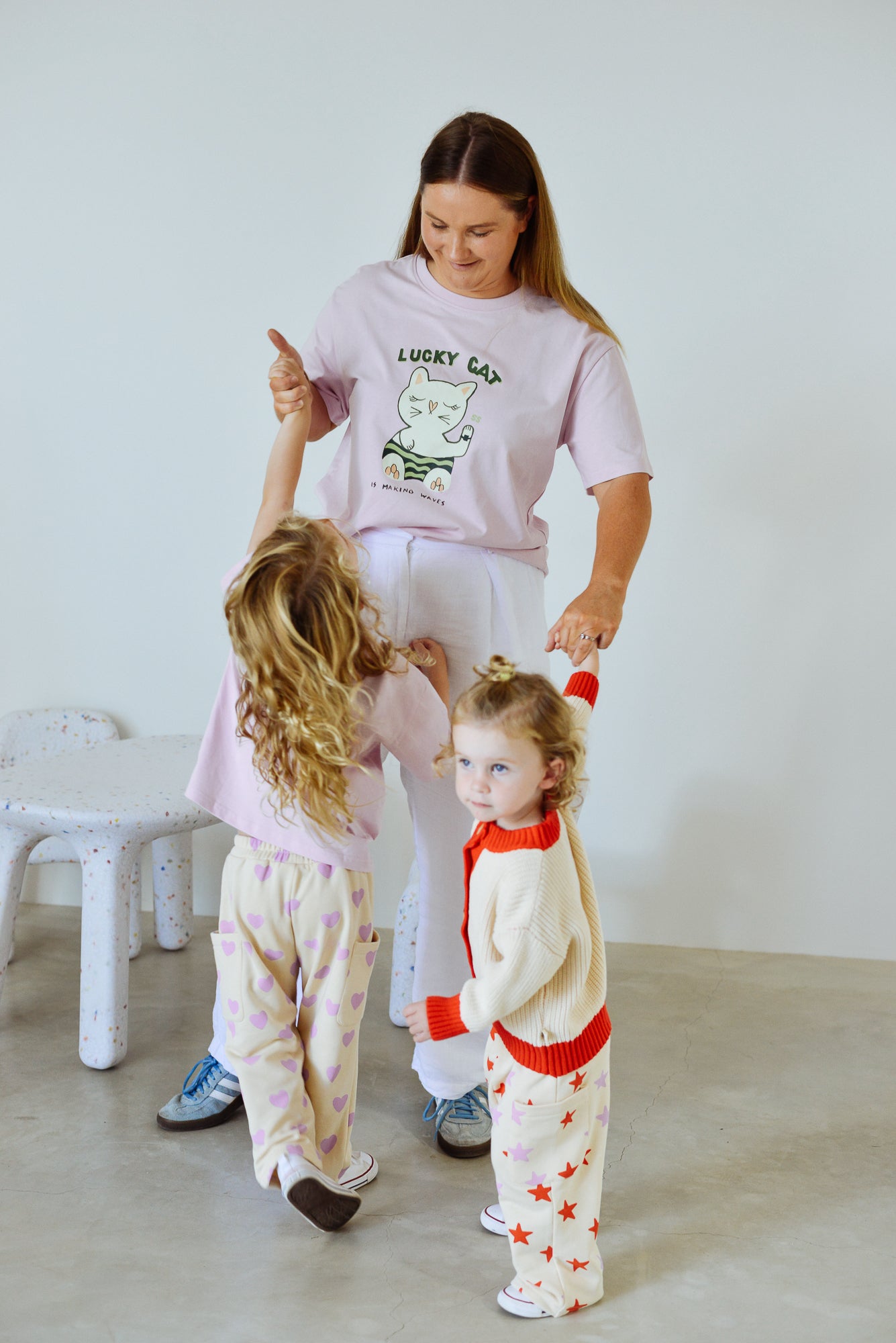 Lucky Cat Tee - Purple
