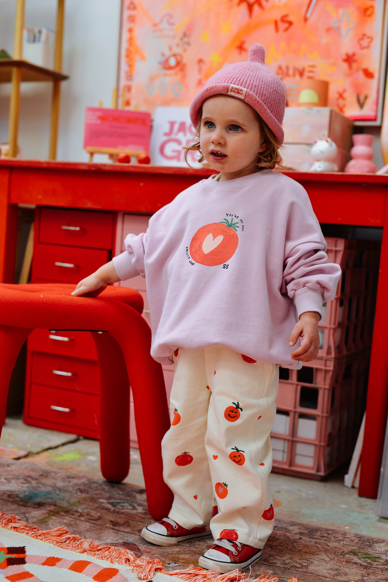 Fruit Loop Sweater - Pink