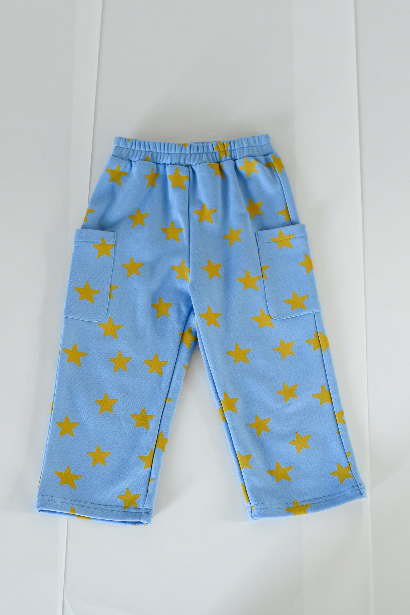 Holiday Pants - Blue + Mustard Stars