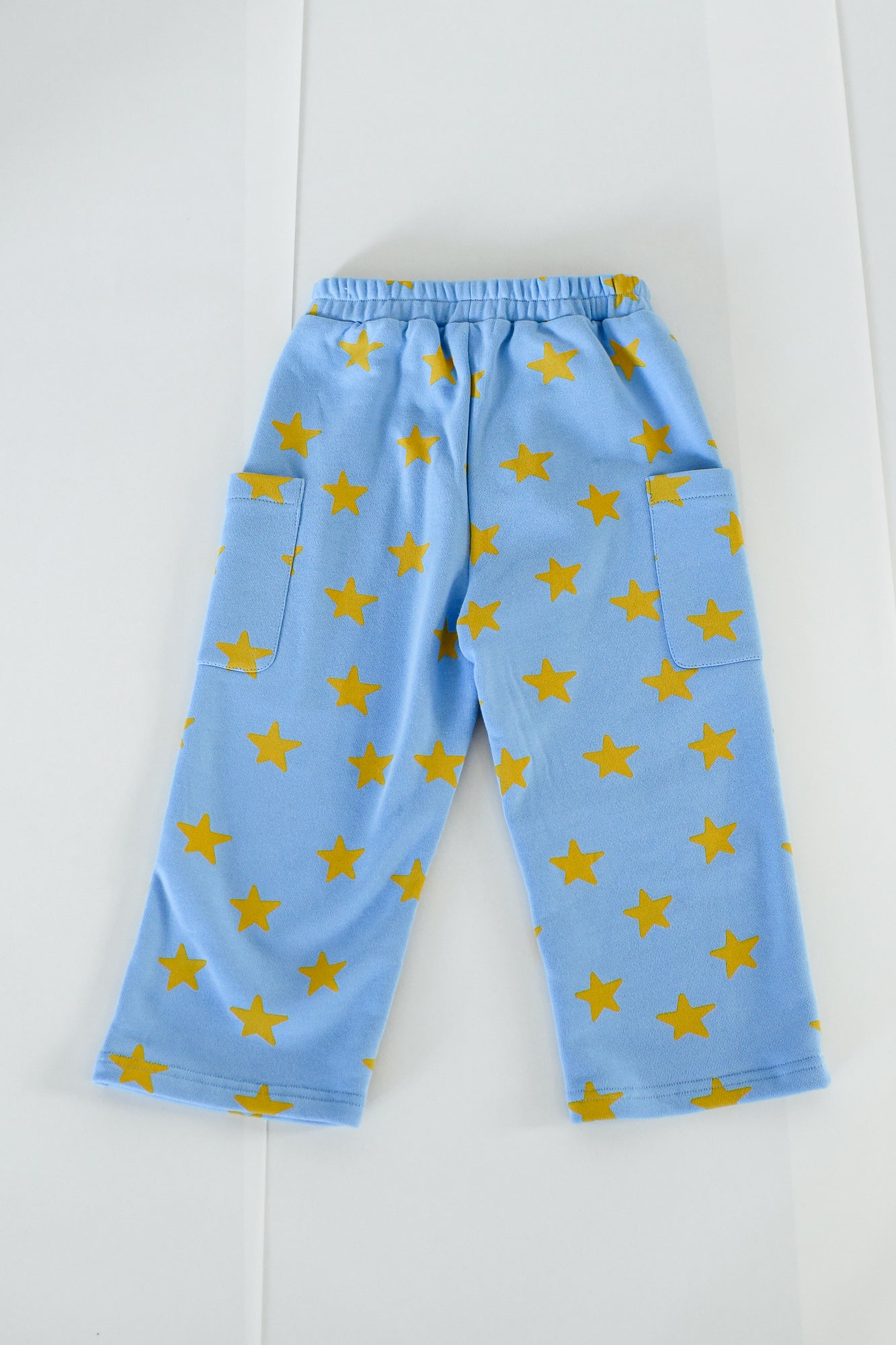 Holiday Pants - Blue + Mustard Stars