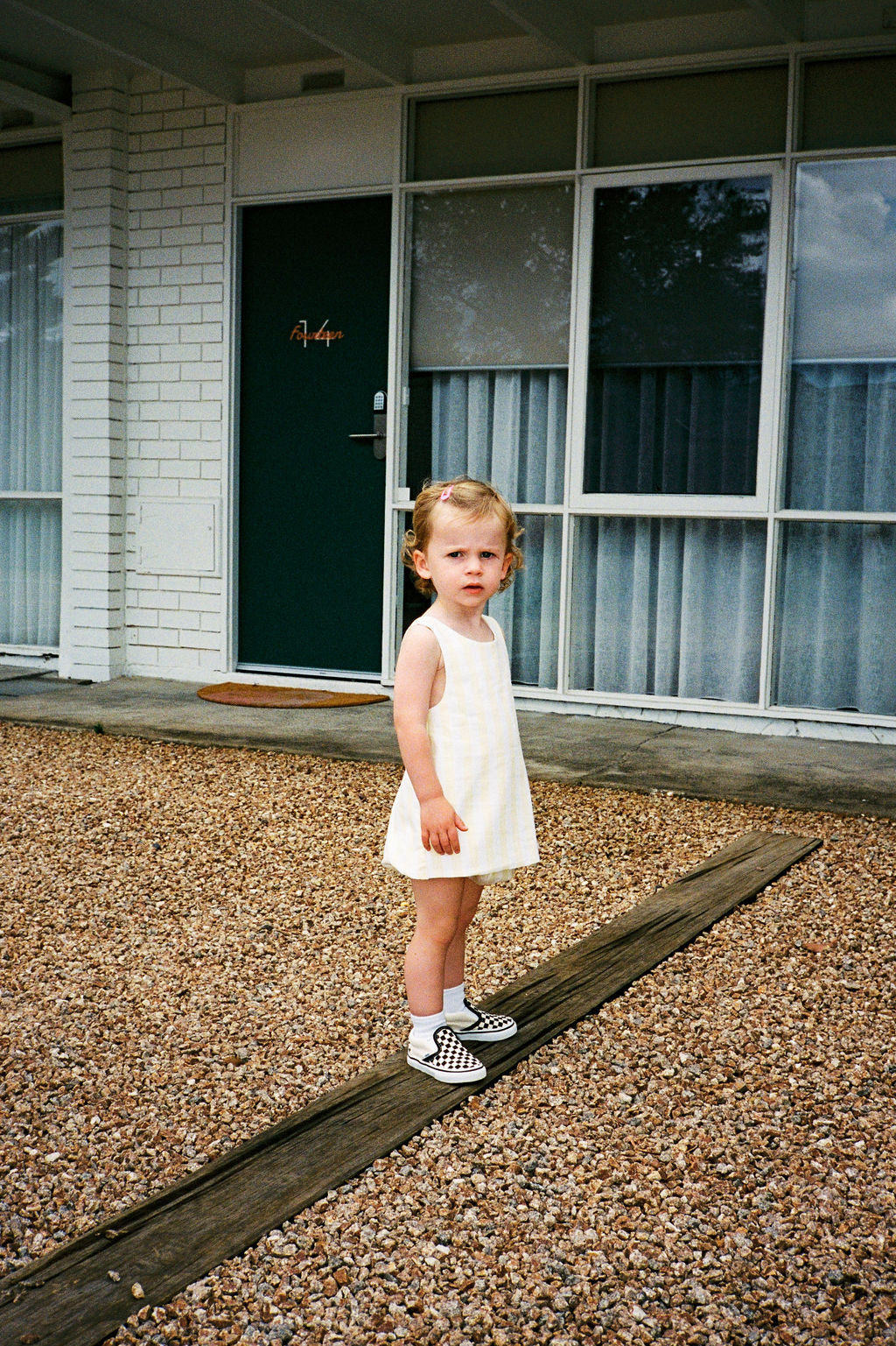Mackenzie Dress & Bloomers - Yellow Stripe
