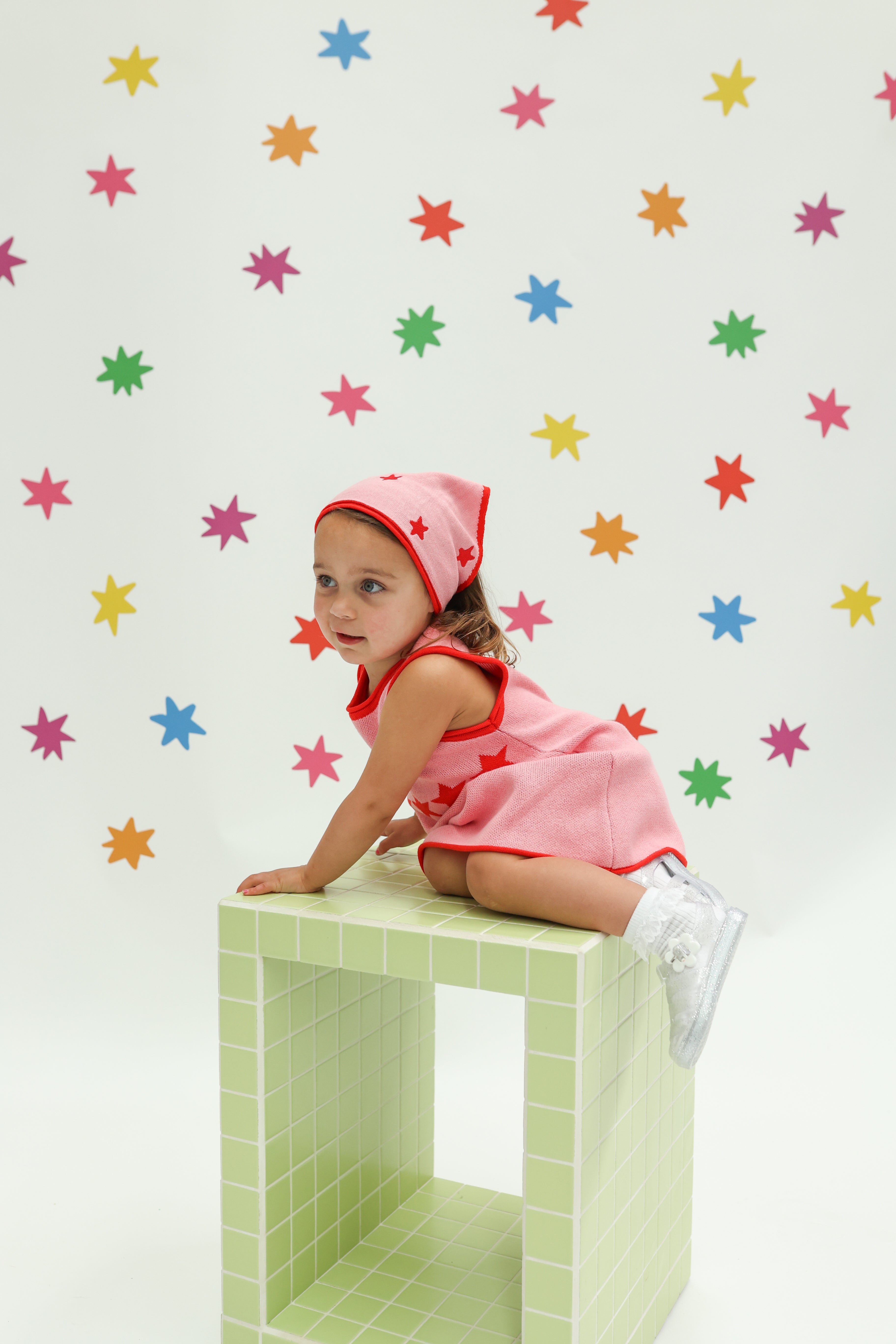 Stars Align Bandana - Pink + Red