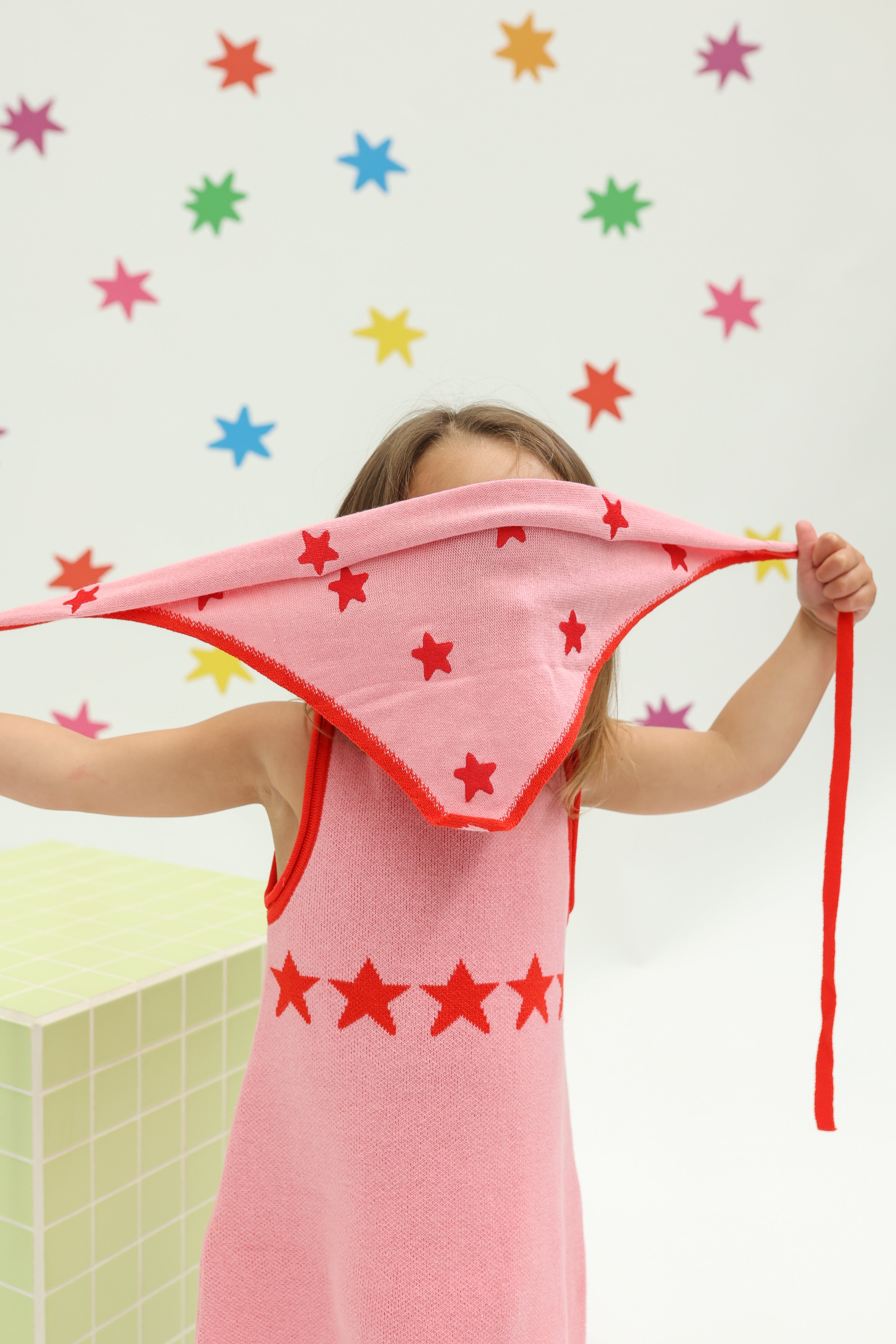 Stars Align Bandana - Pink + Red