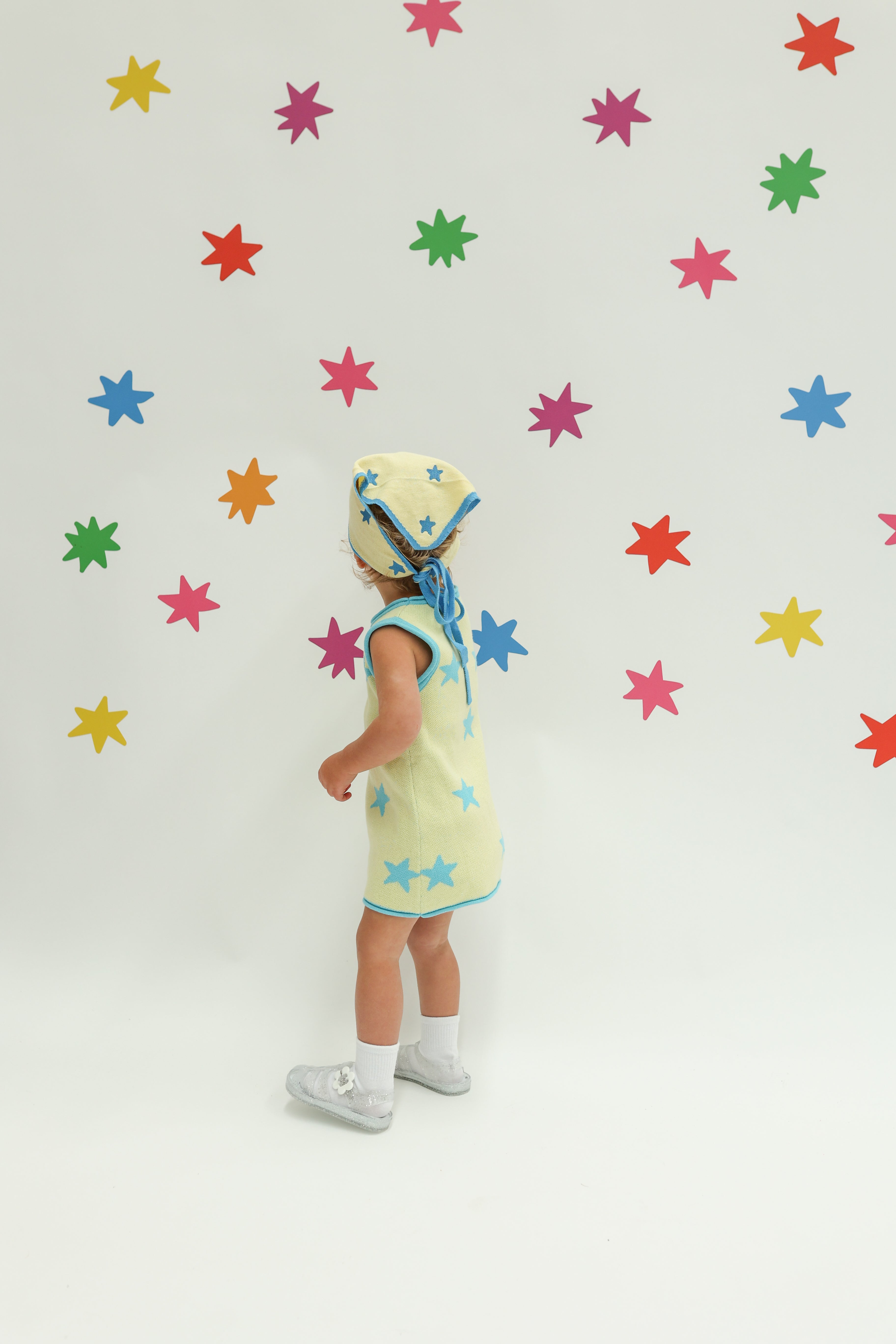 Stars Align Dress - Yellow + Blue