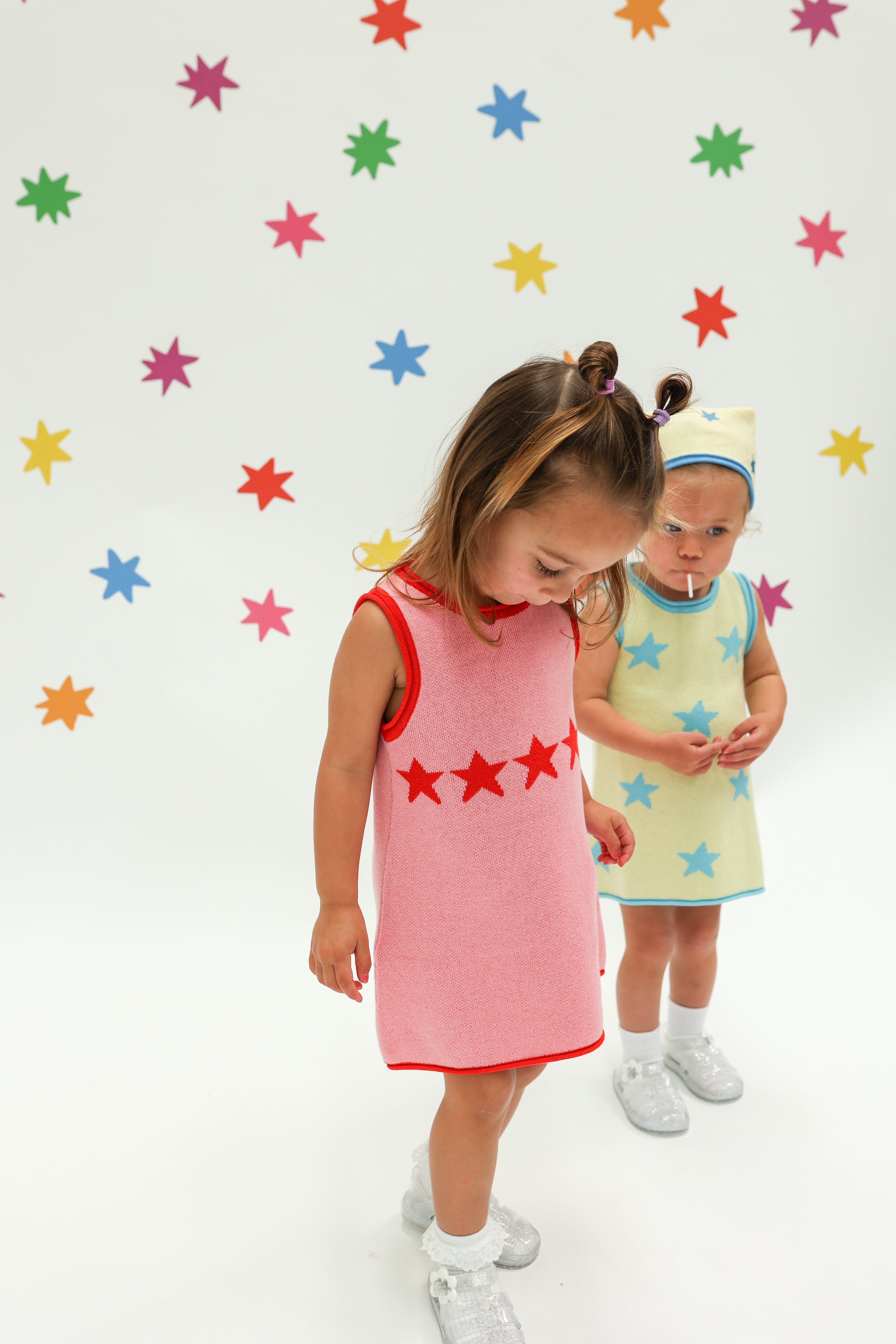 Stars Align Dress - Pink + Red