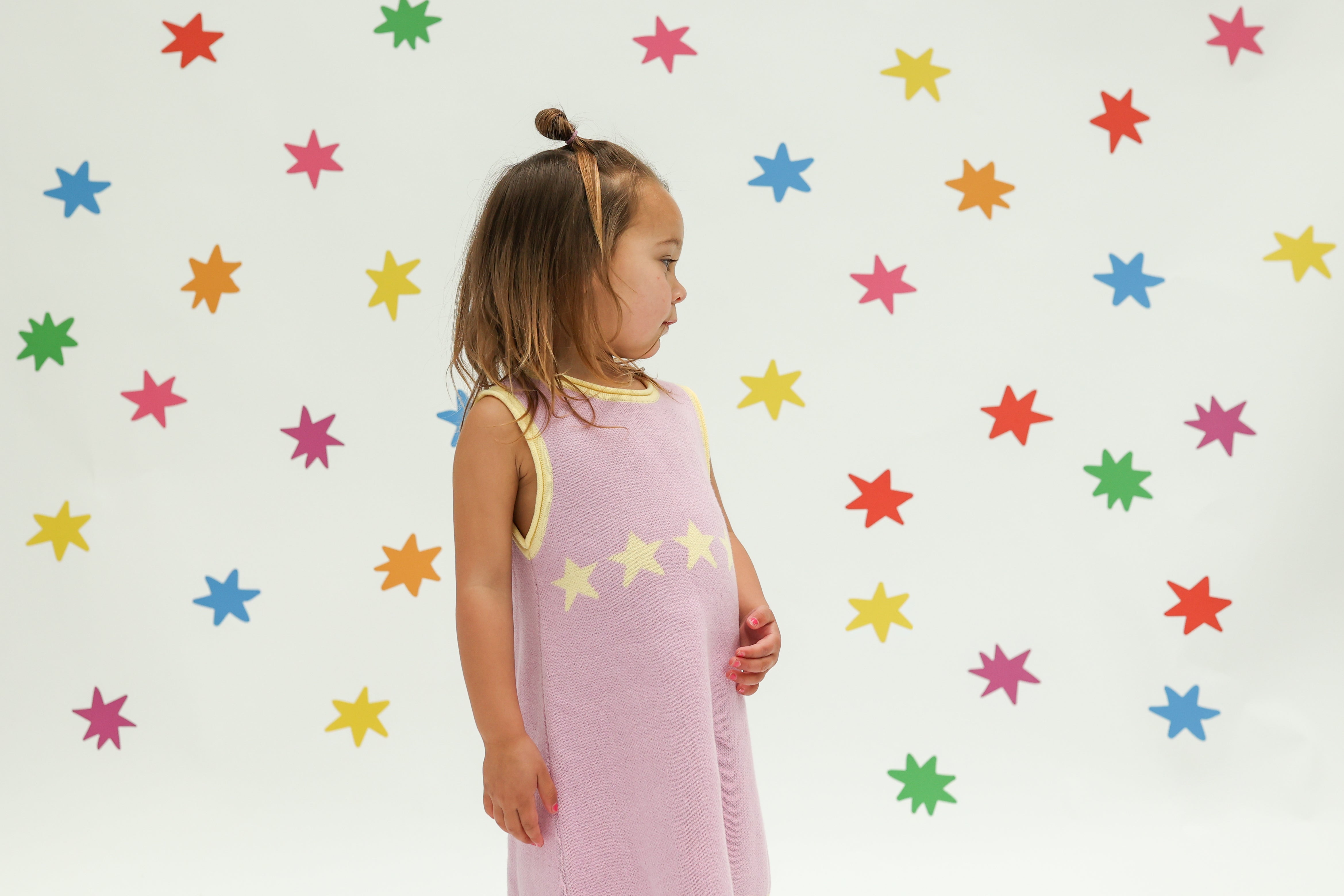 Stars Align Dress - Purple + Yellow