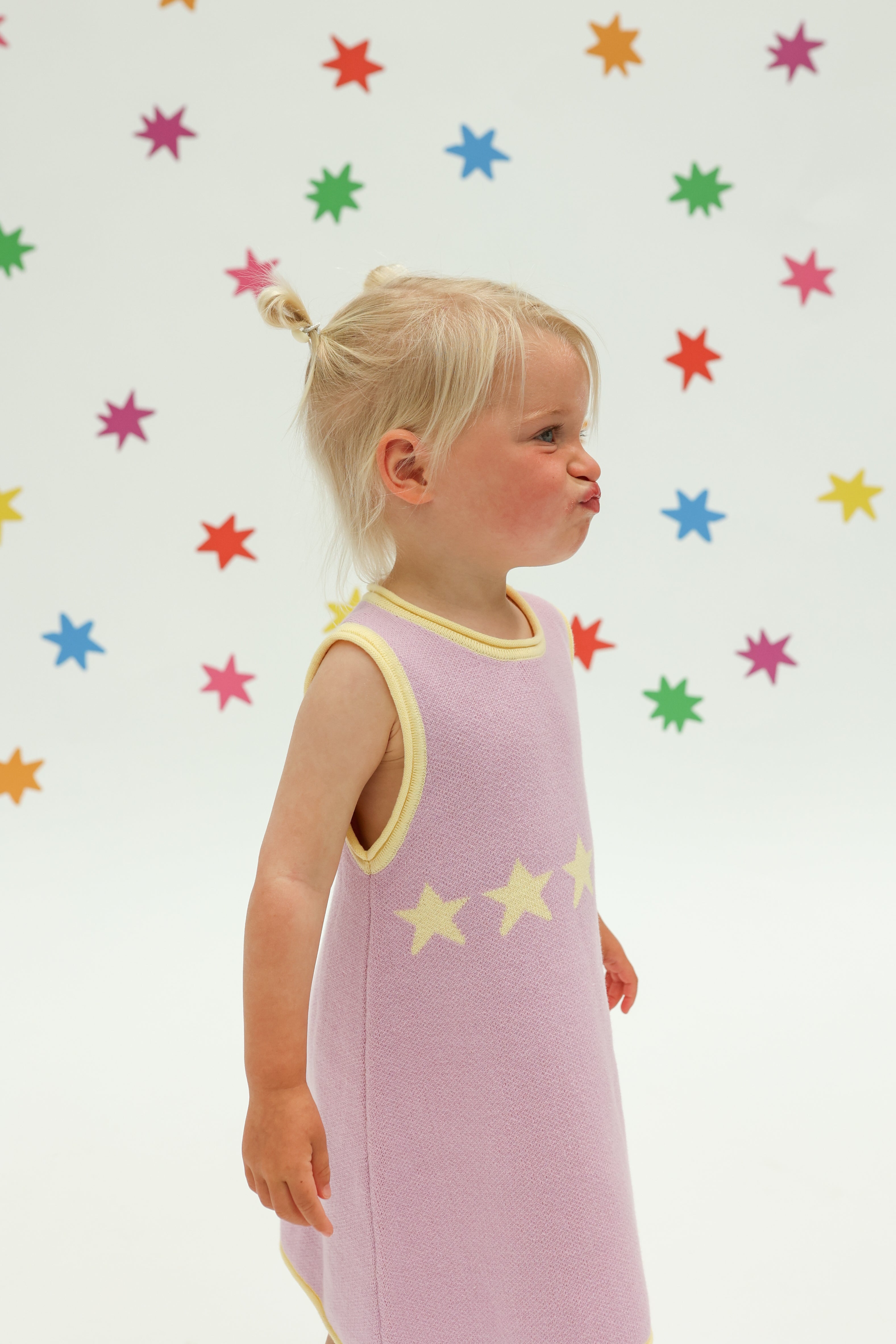 Stars Align Dress - Purple + Yellow