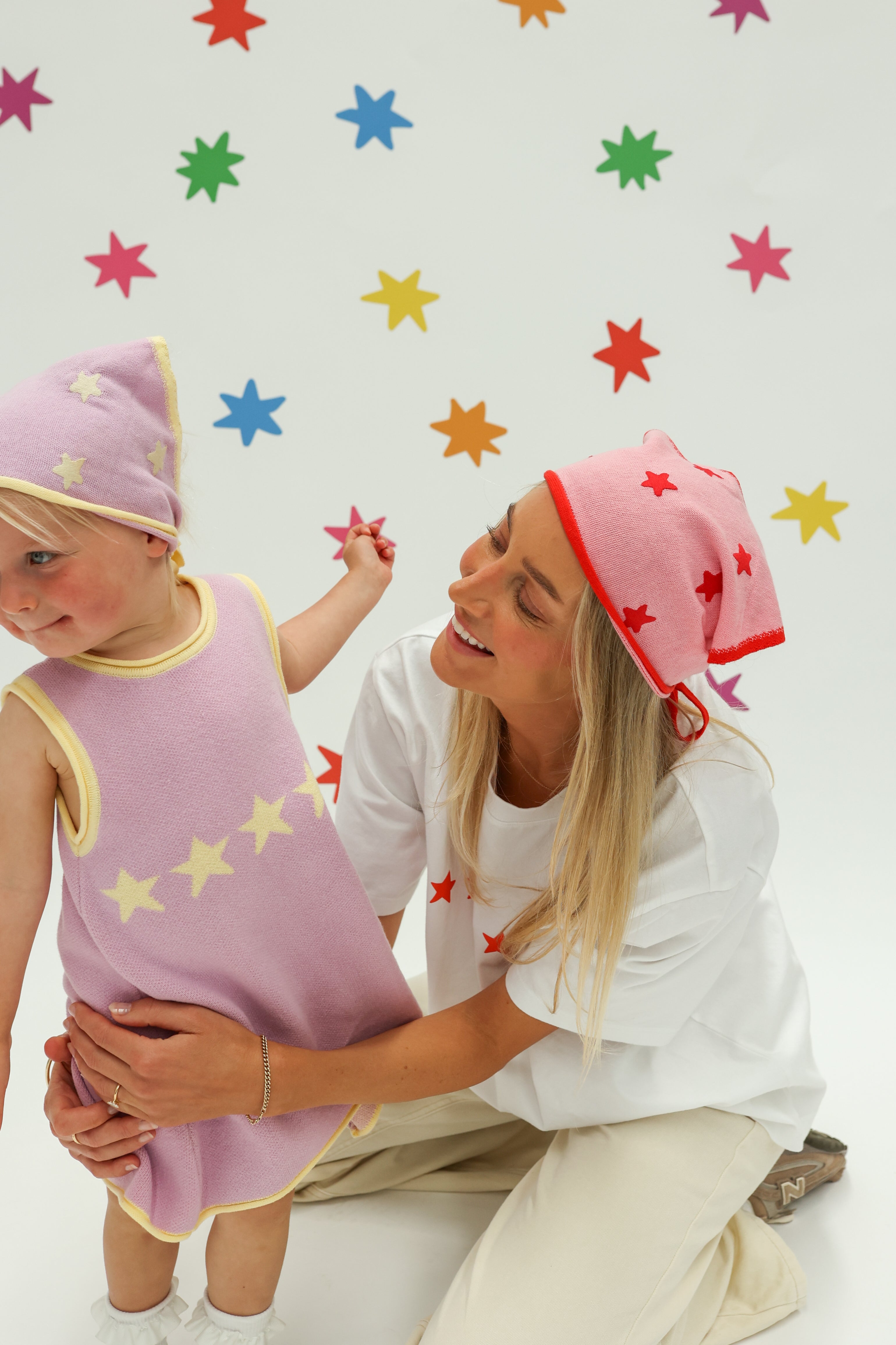 Stars Align Bandana - Pink + Red