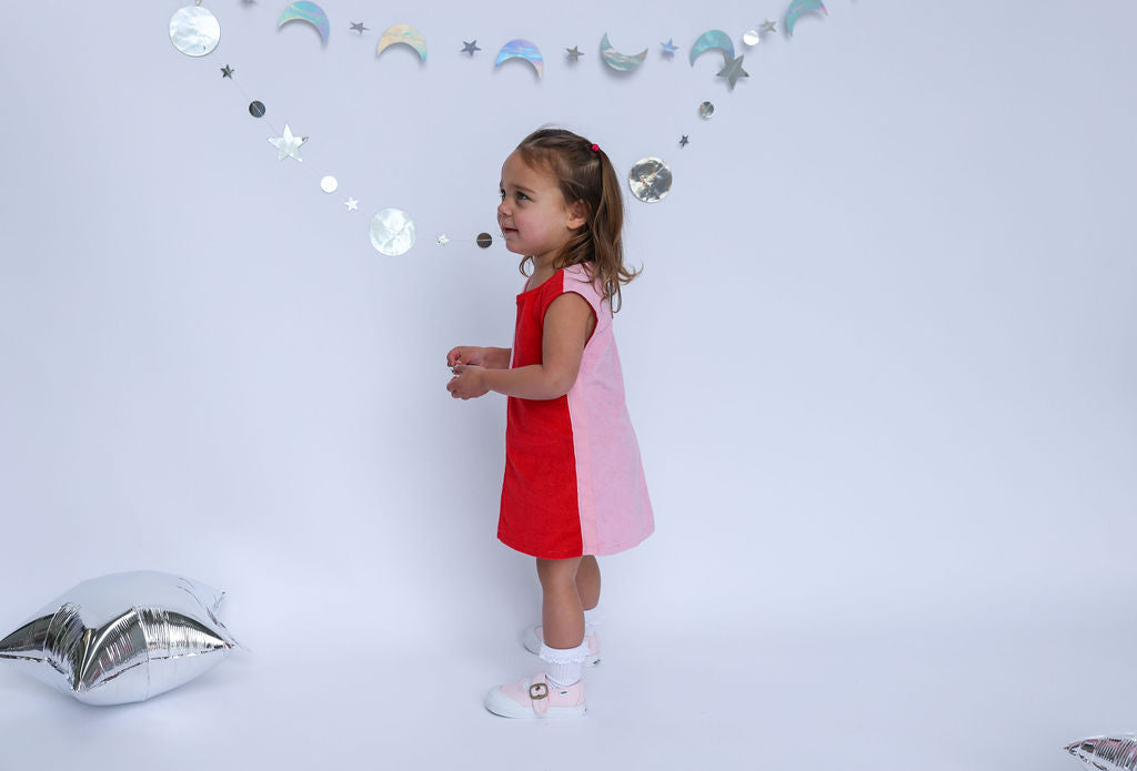 Lunar Dress - Red + Pink