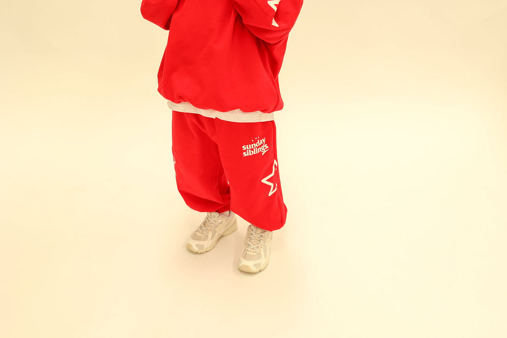 Siblings Set - Red Trackpants