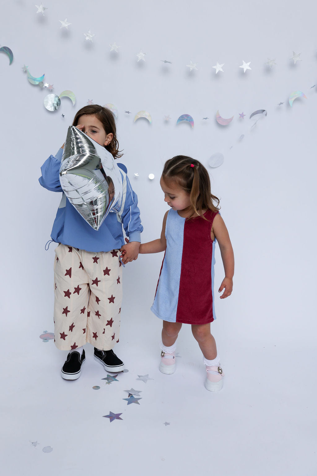 Lunar Dress - Blue + Brown