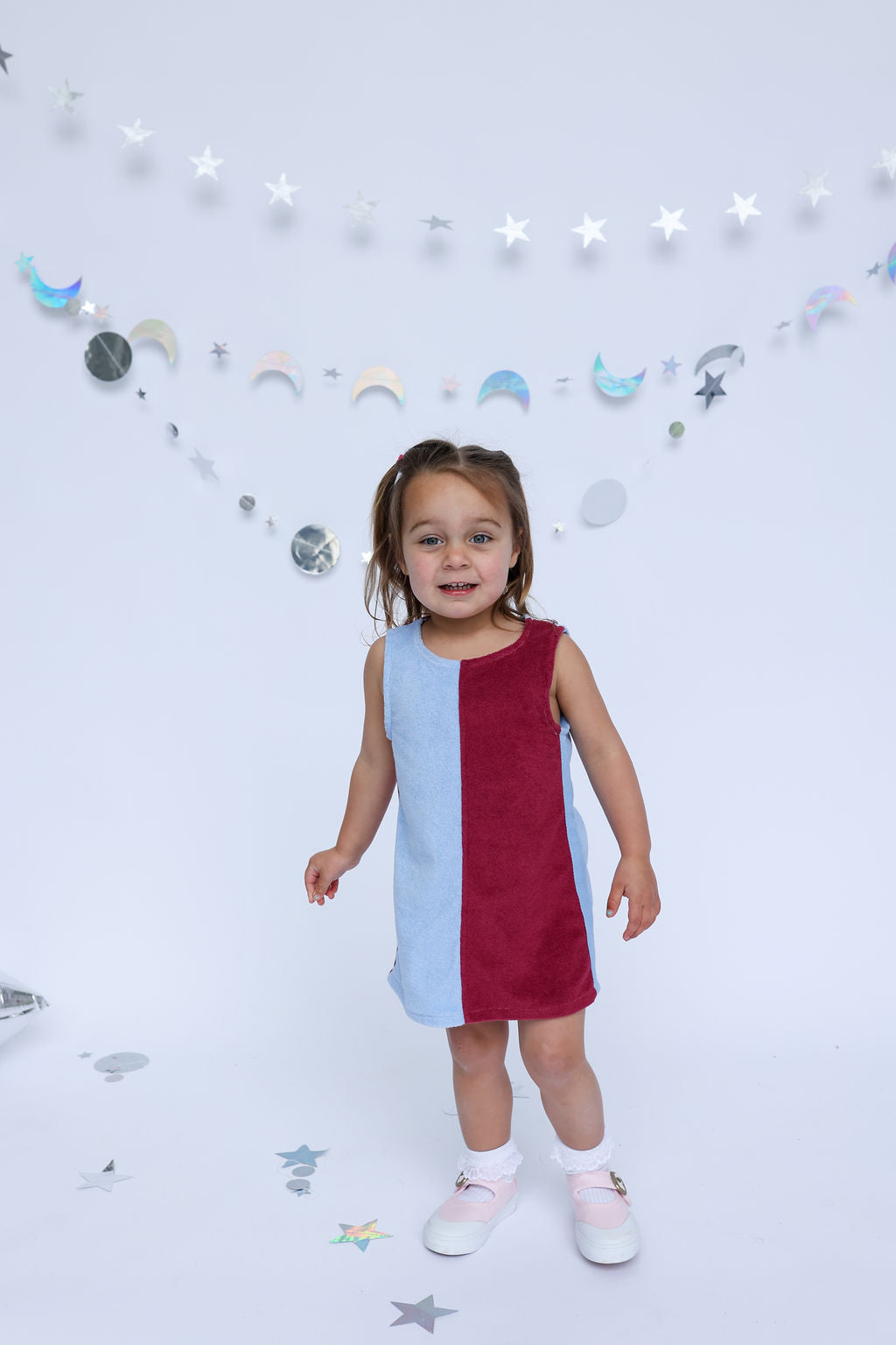 Lunar Dress - Blue + Brown