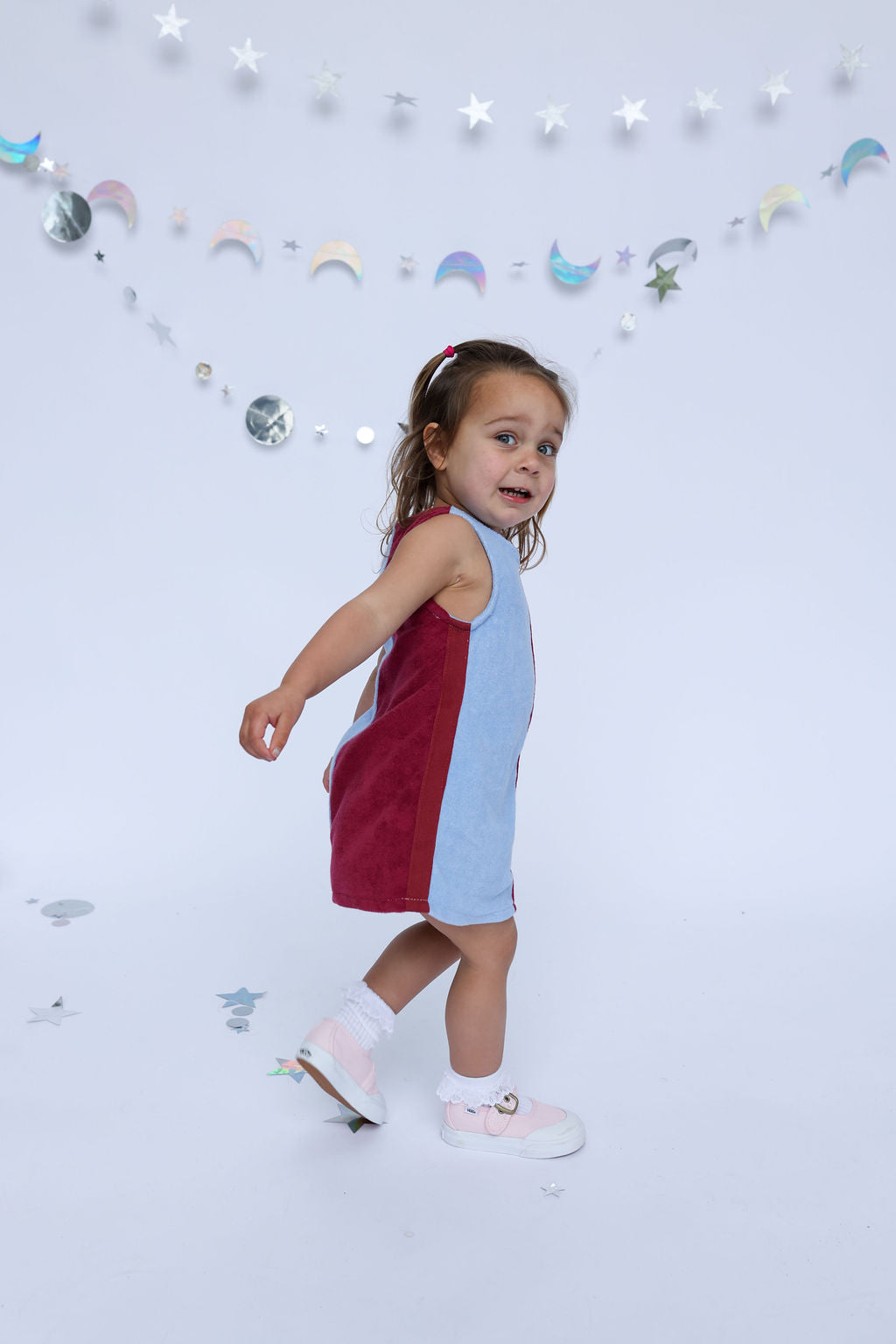 Lunar Dress - Blue + Brown