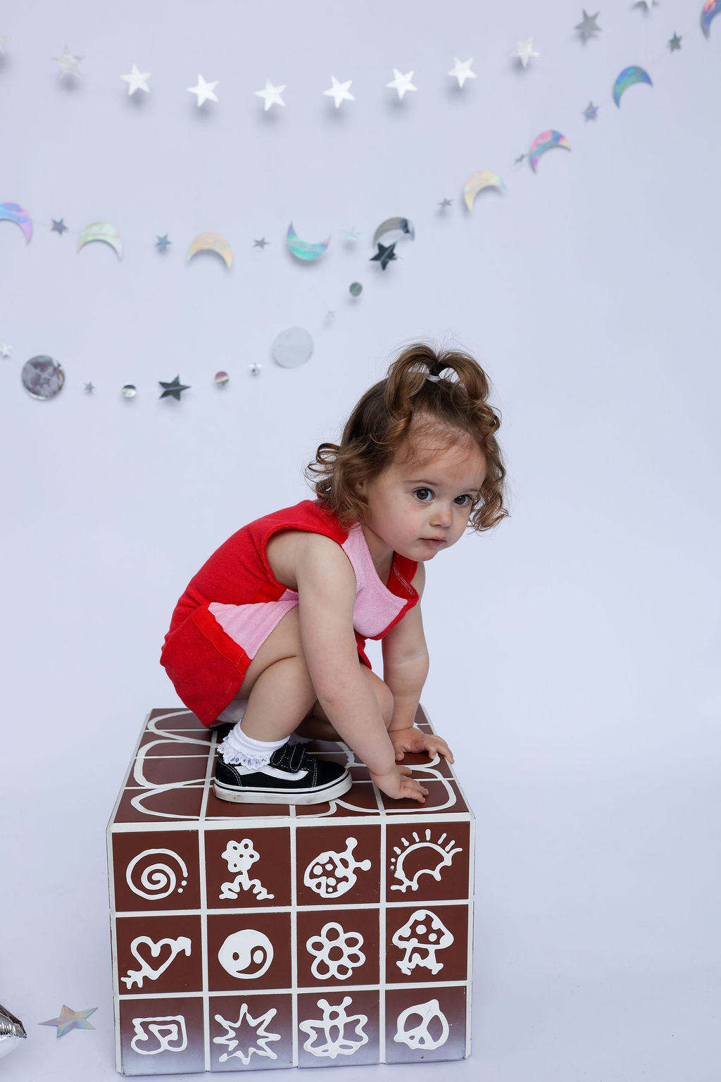 Lunar Dress - Red + Pink