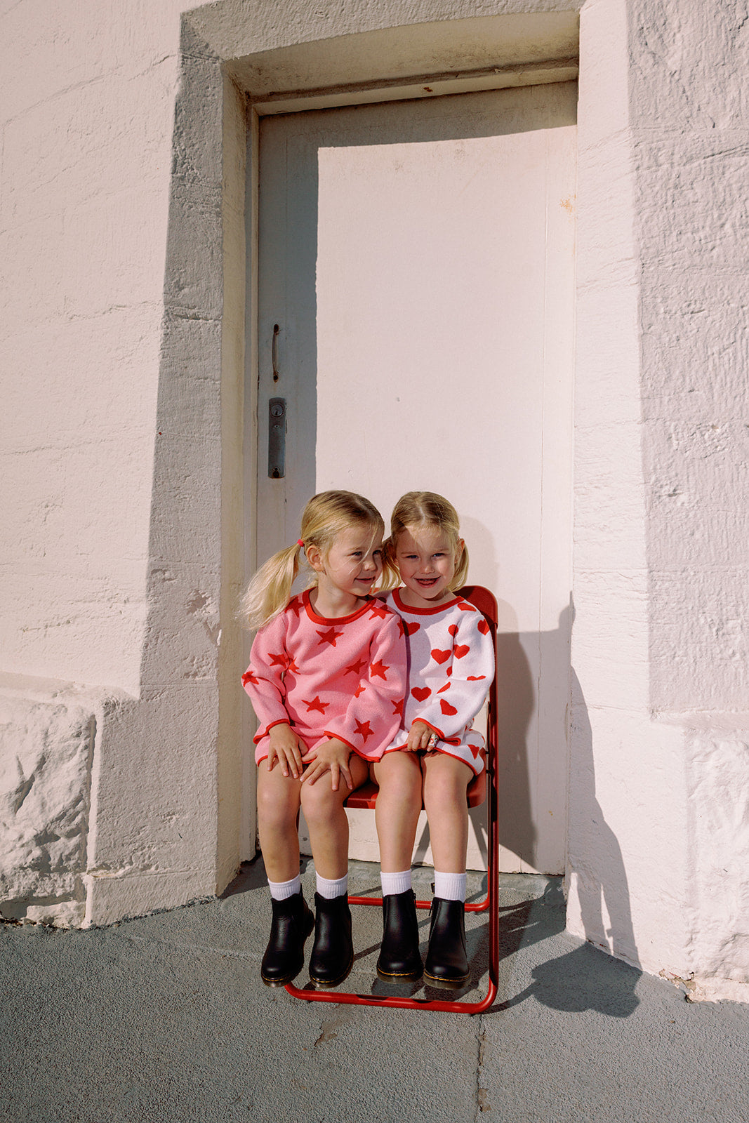 Lucky Stars Dress - Pink + Red
