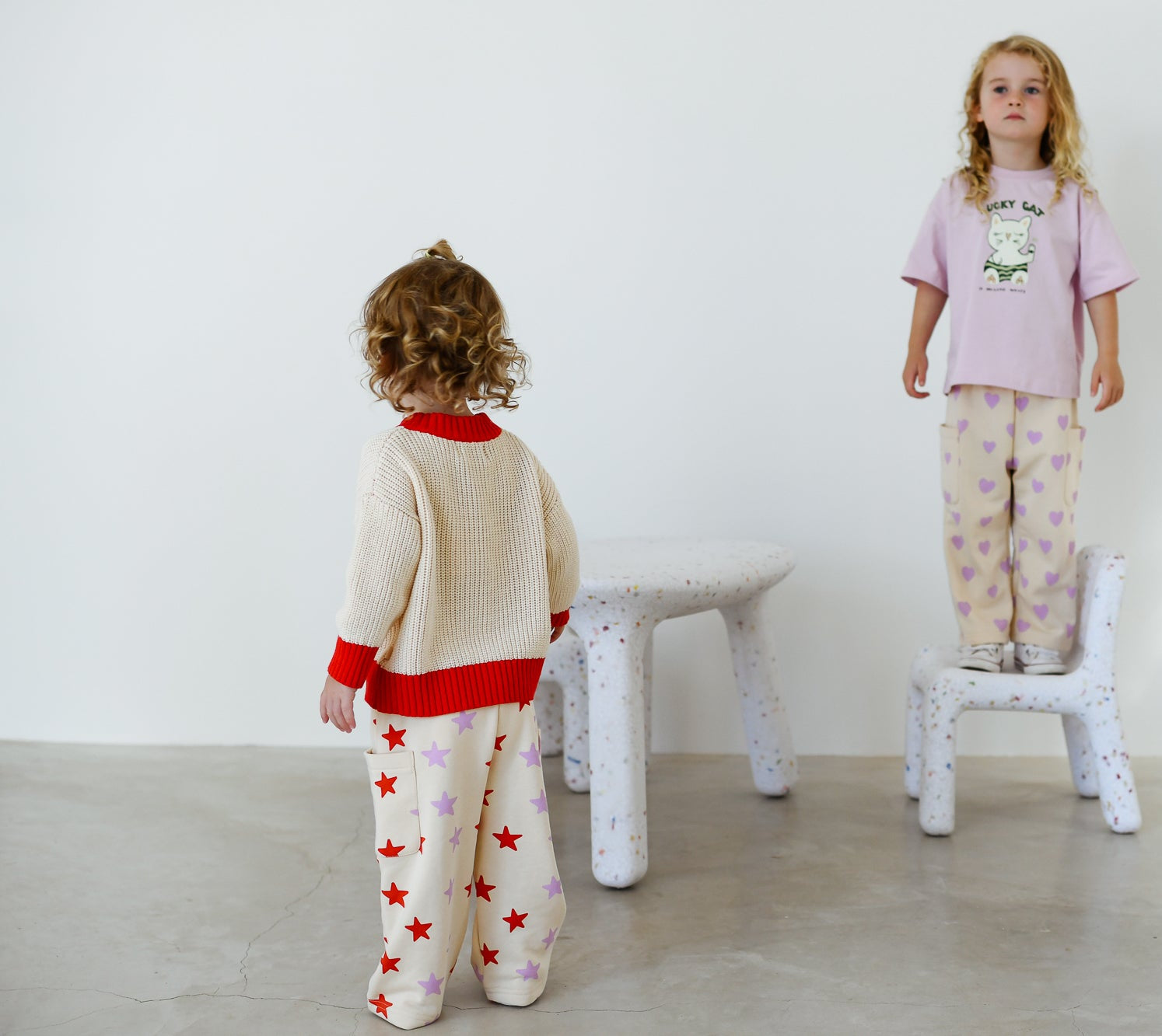 Holiday Pants - Red + Purple Stars
