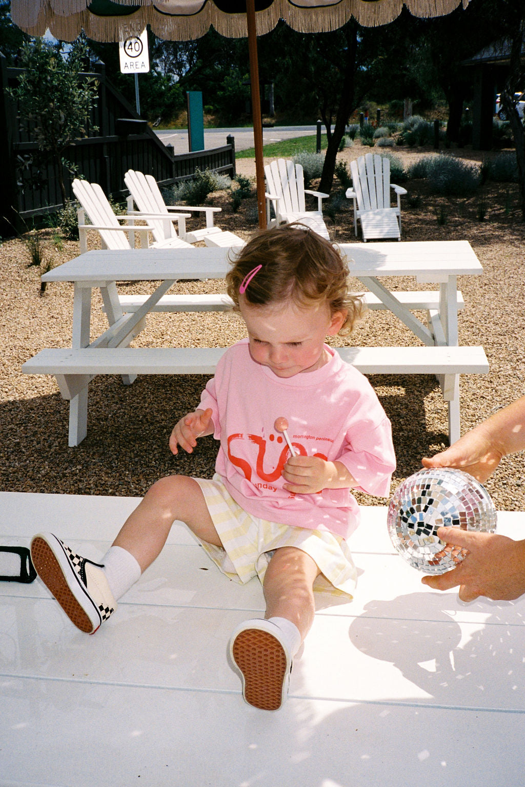 Il Sole Tee - Pink + Red