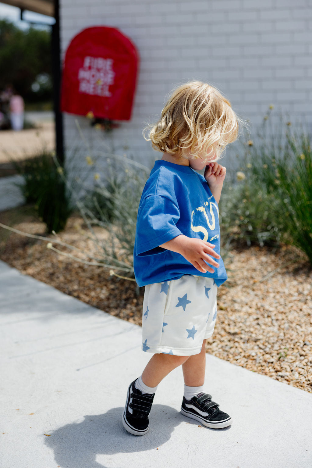 Il Sole Tee - Blue + Yellow