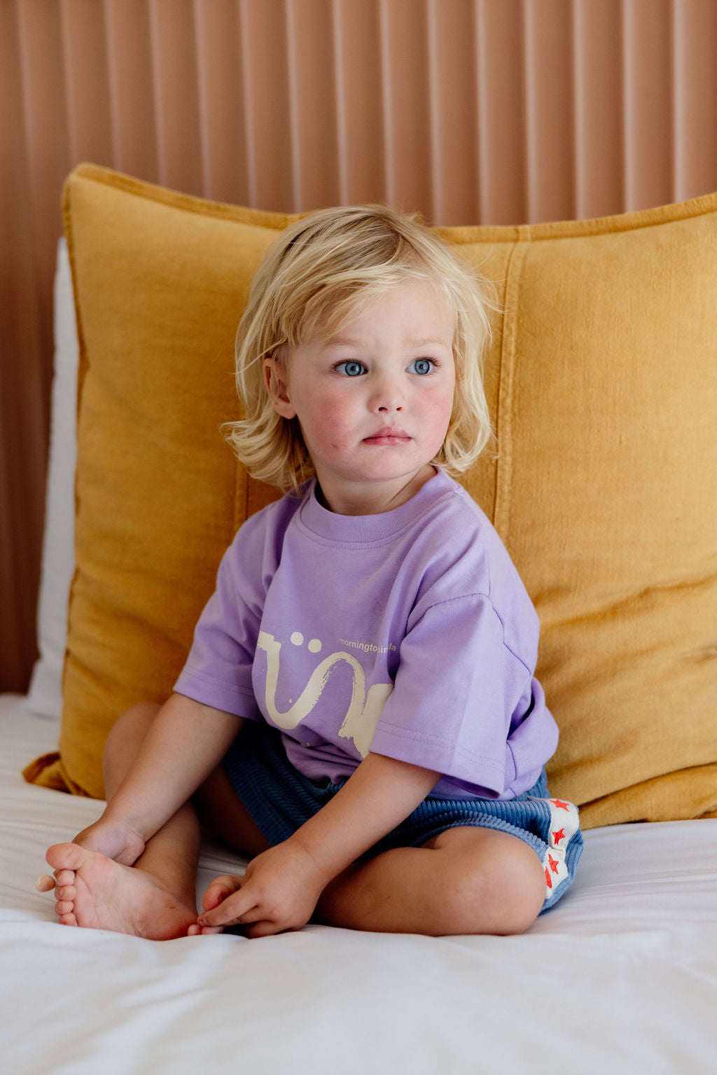 Il Sole Tee - Purple + Cream