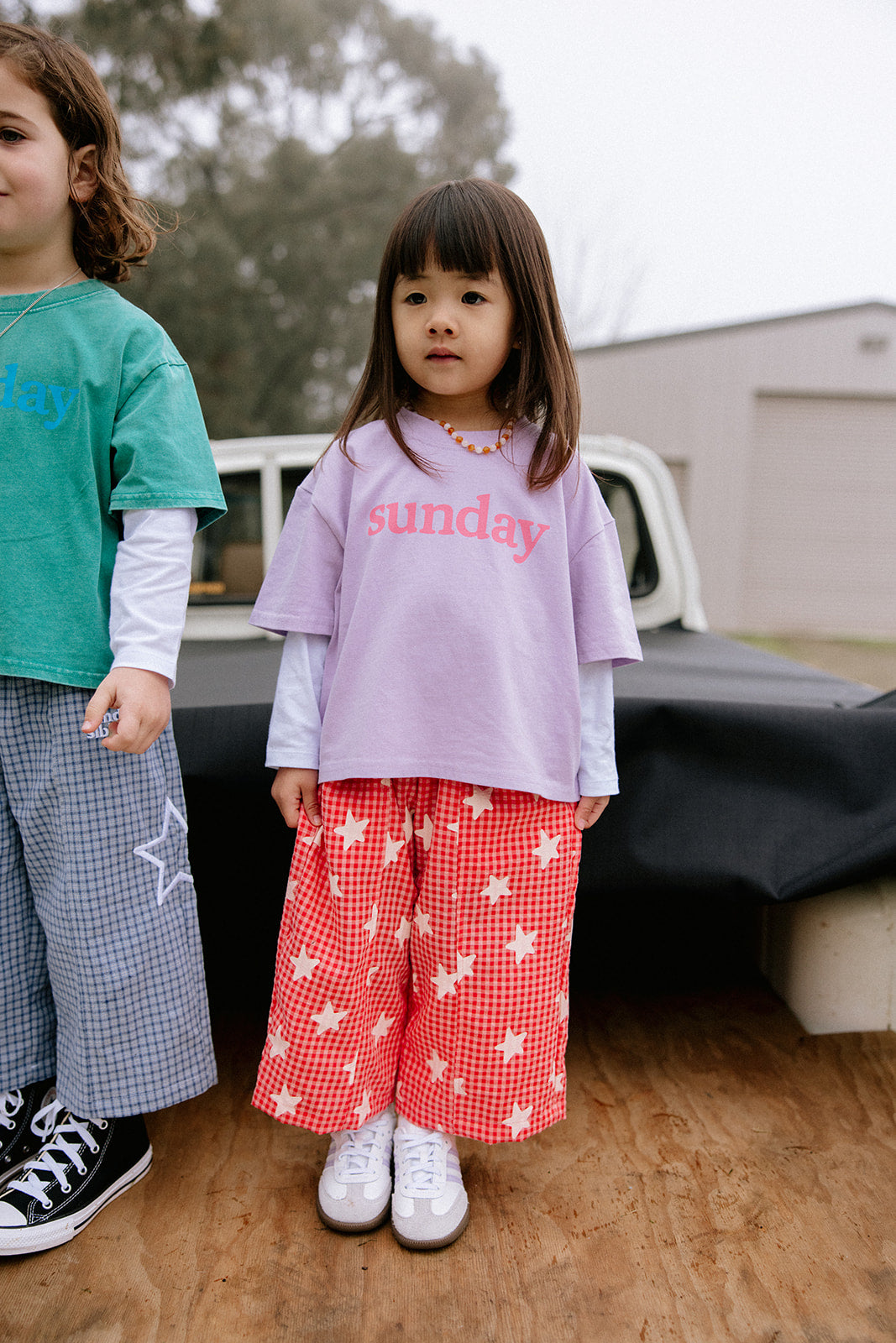 Dusty Star Pants - Pink Gingham