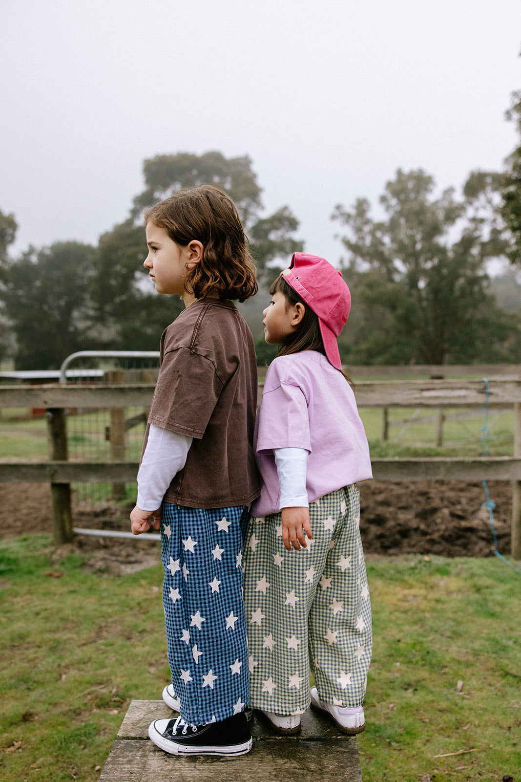 Dusty Star Pants - Blue Gingham