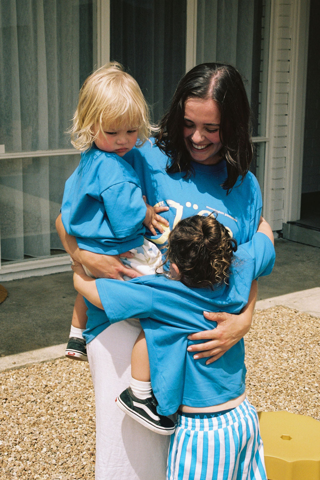 Il Sole Tee - Blue + Yellow